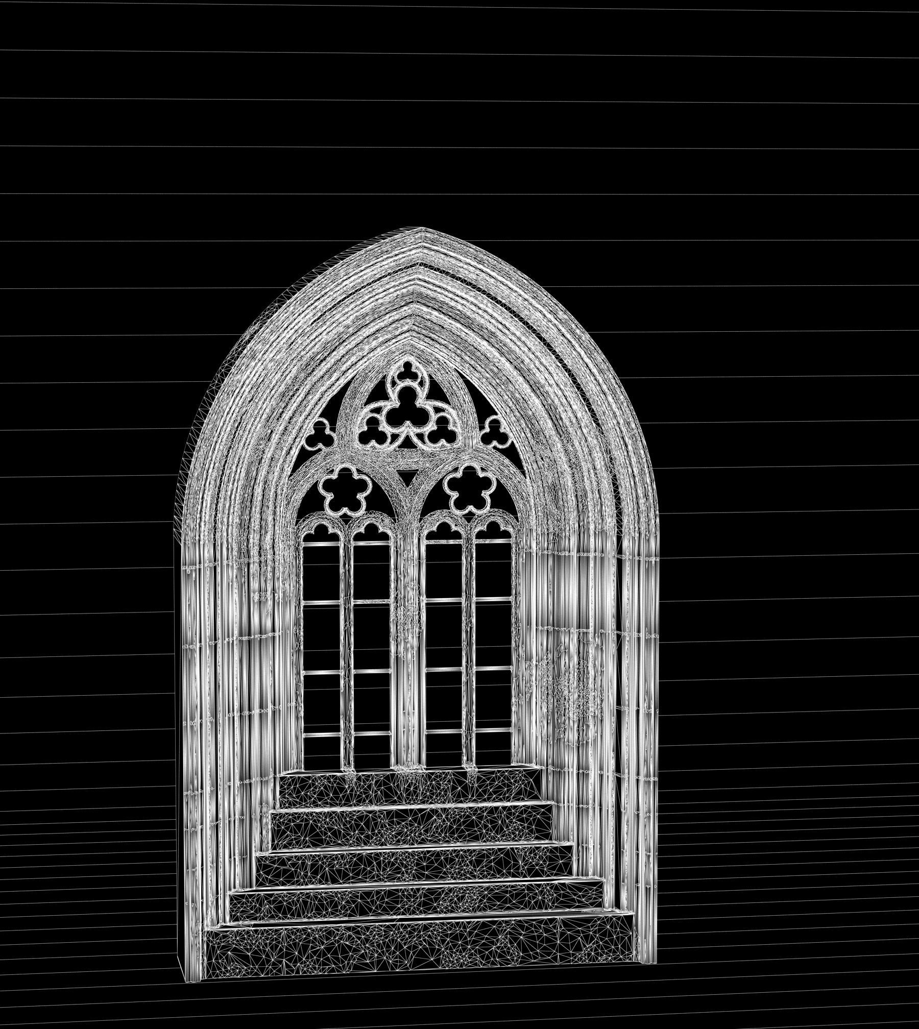 05 Medieval Textured windows pack 01 Low-poly 3D model_24