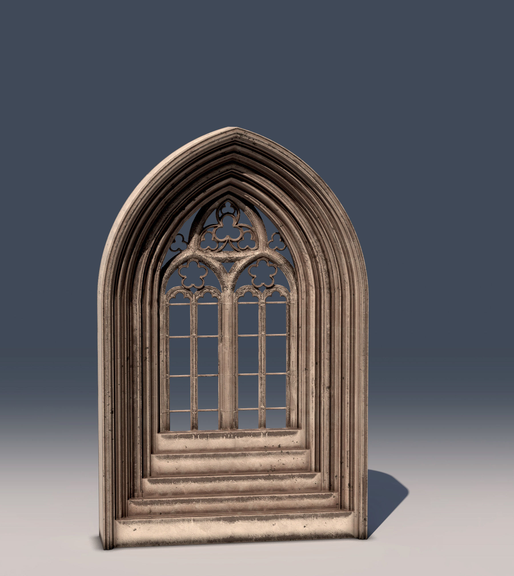 05 Medieval Textured windows pack 01 Low-poly 3D model_4