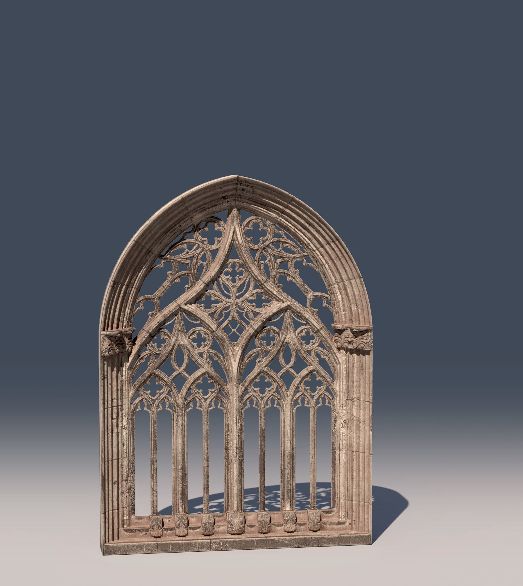 05 Medieval Textured windows pack 01 Low-poly 3D model_3