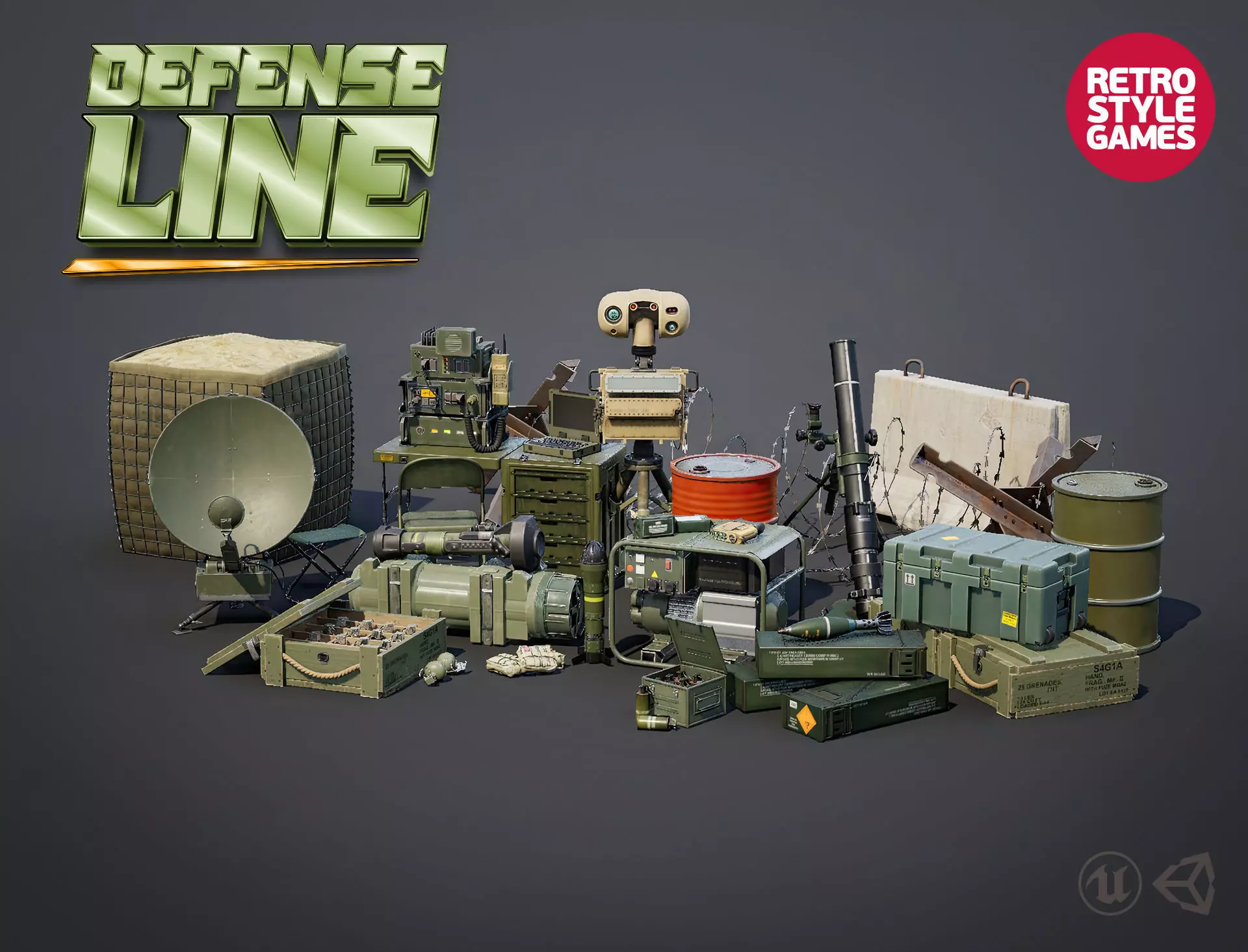 Defense Line - Ultimate Pack Low-poly 3D model_0