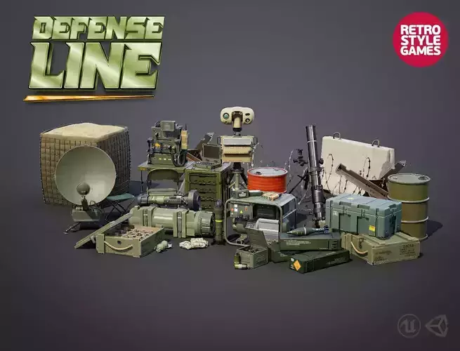 Defense Line - Ultimate Pack Low-poly 3D model
