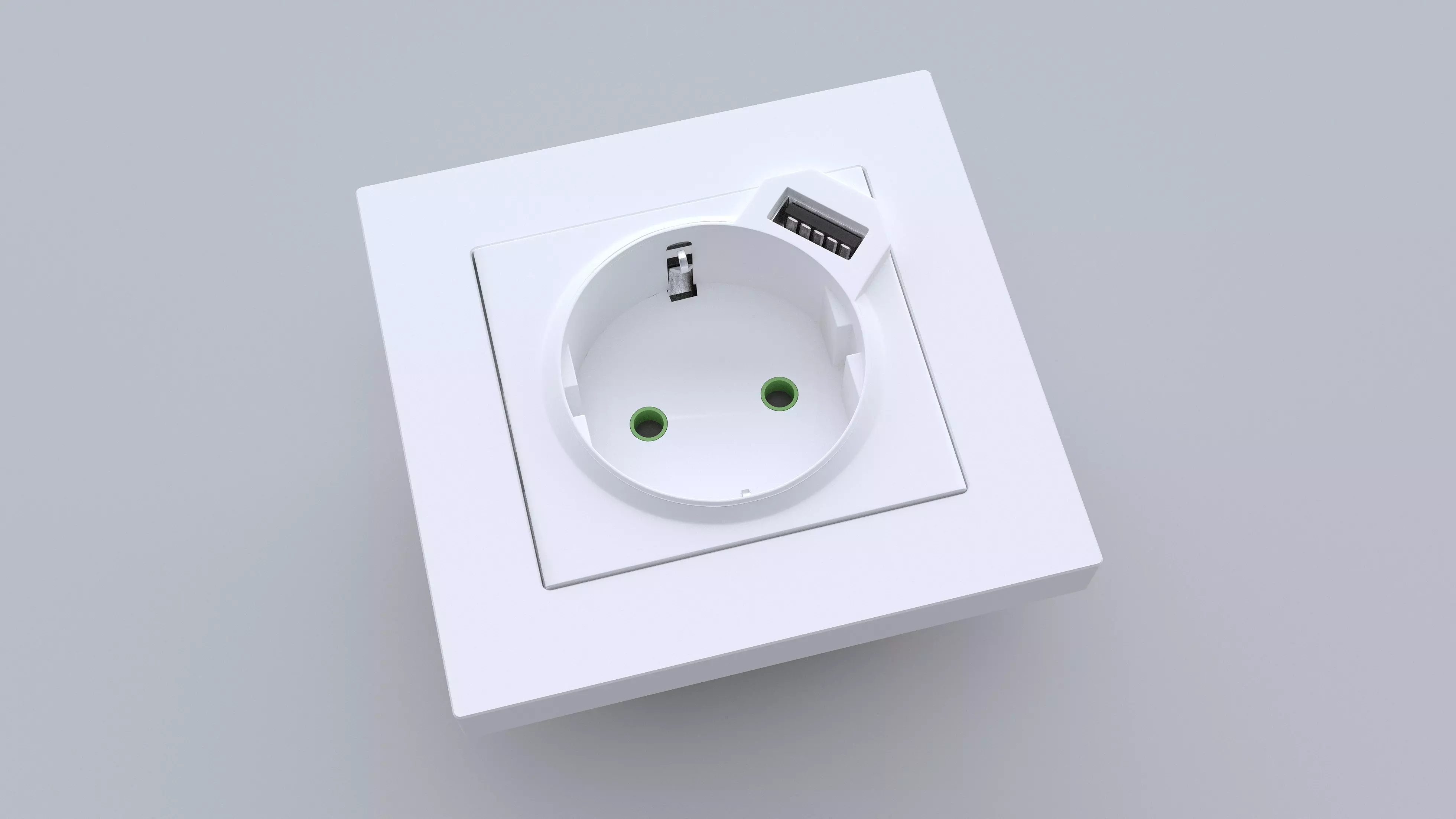 Lezard power socket with usb ports  3D model_0