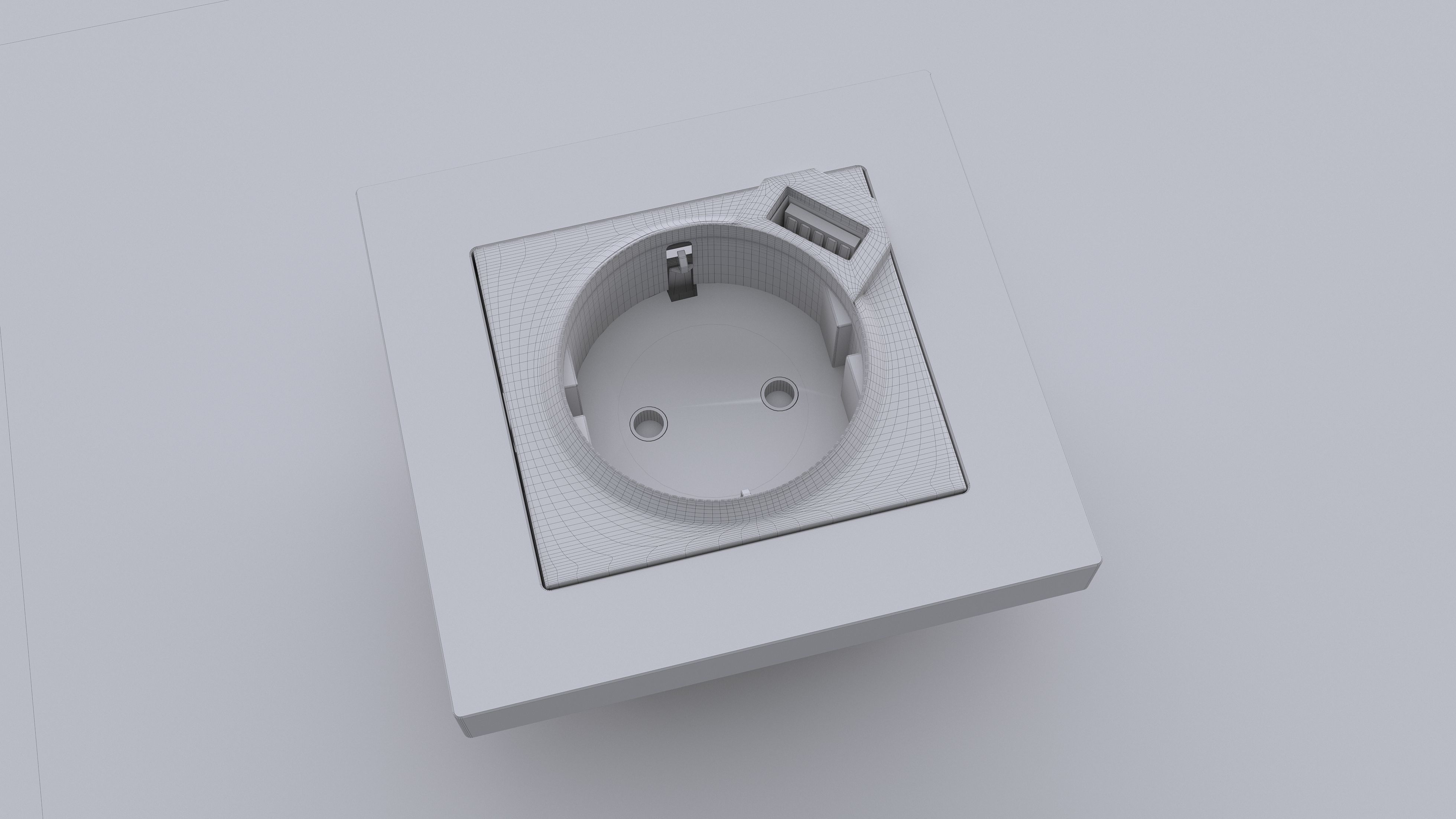 Lezard power socket with usb ports  3D model_11
