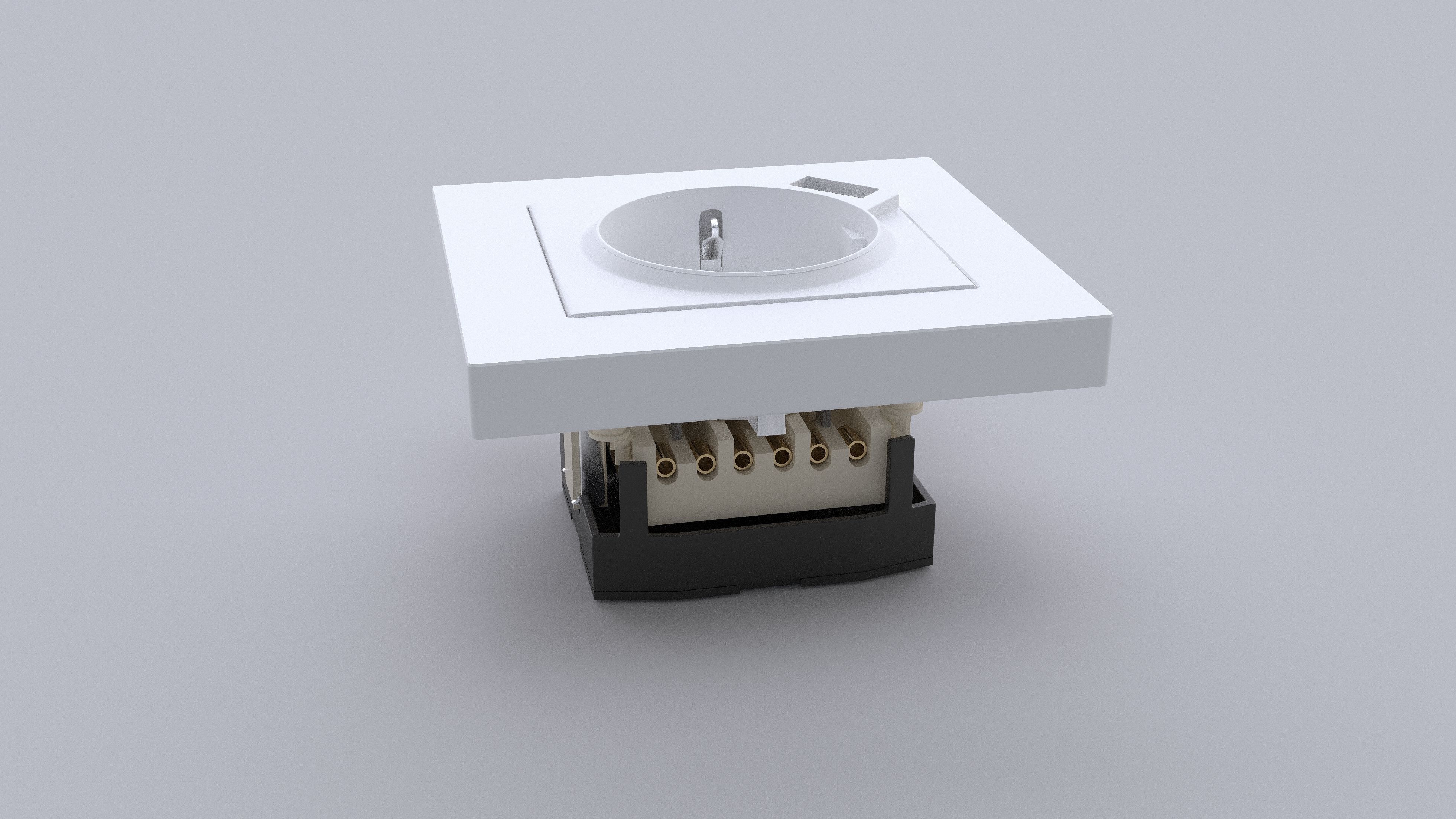 Lezard power socket with usb ports  3D model_5
