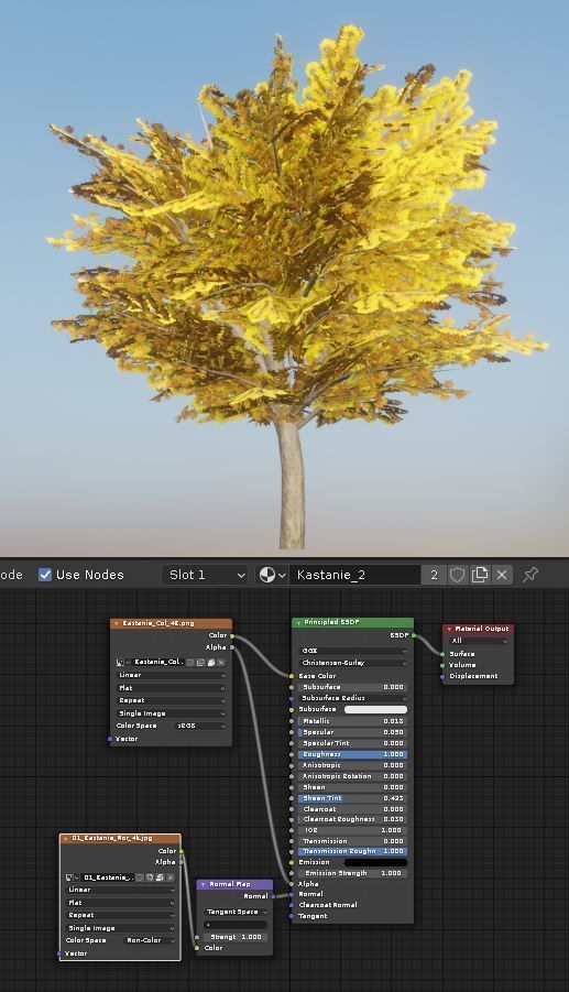 European horse chestnut 12m all seasons 3D Model Collection_4