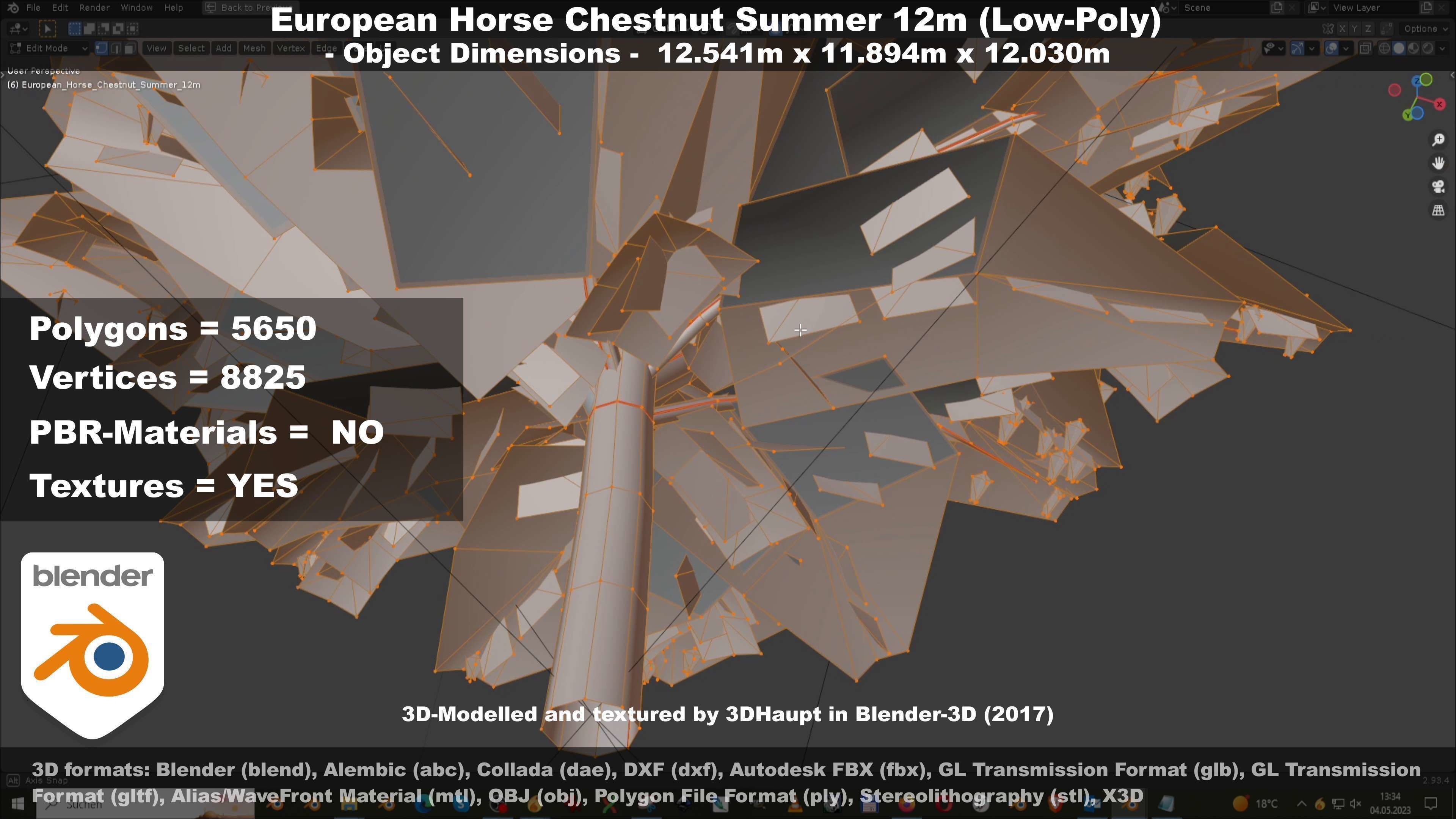 European horse chestnut 12m all seasons 3D Model Collection_69