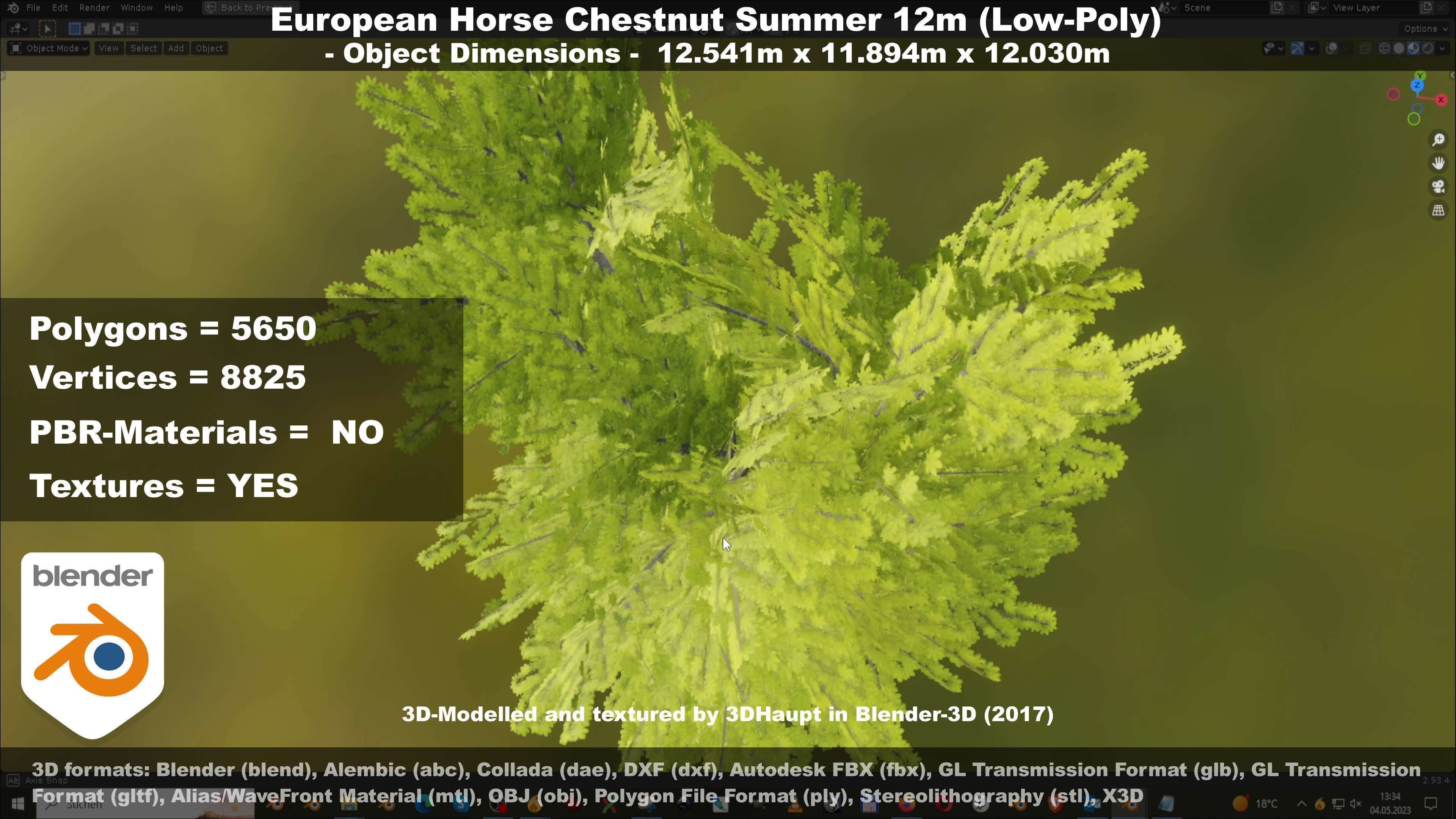 European horse chestnut 12m all seasons 3D Model Collection_67