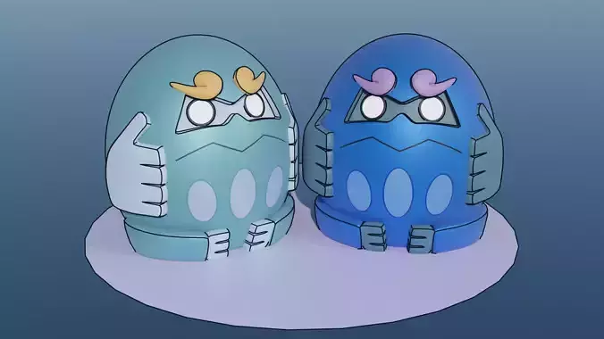 Pokemon Darmanitan Zen mode and Shiny Version 3D model