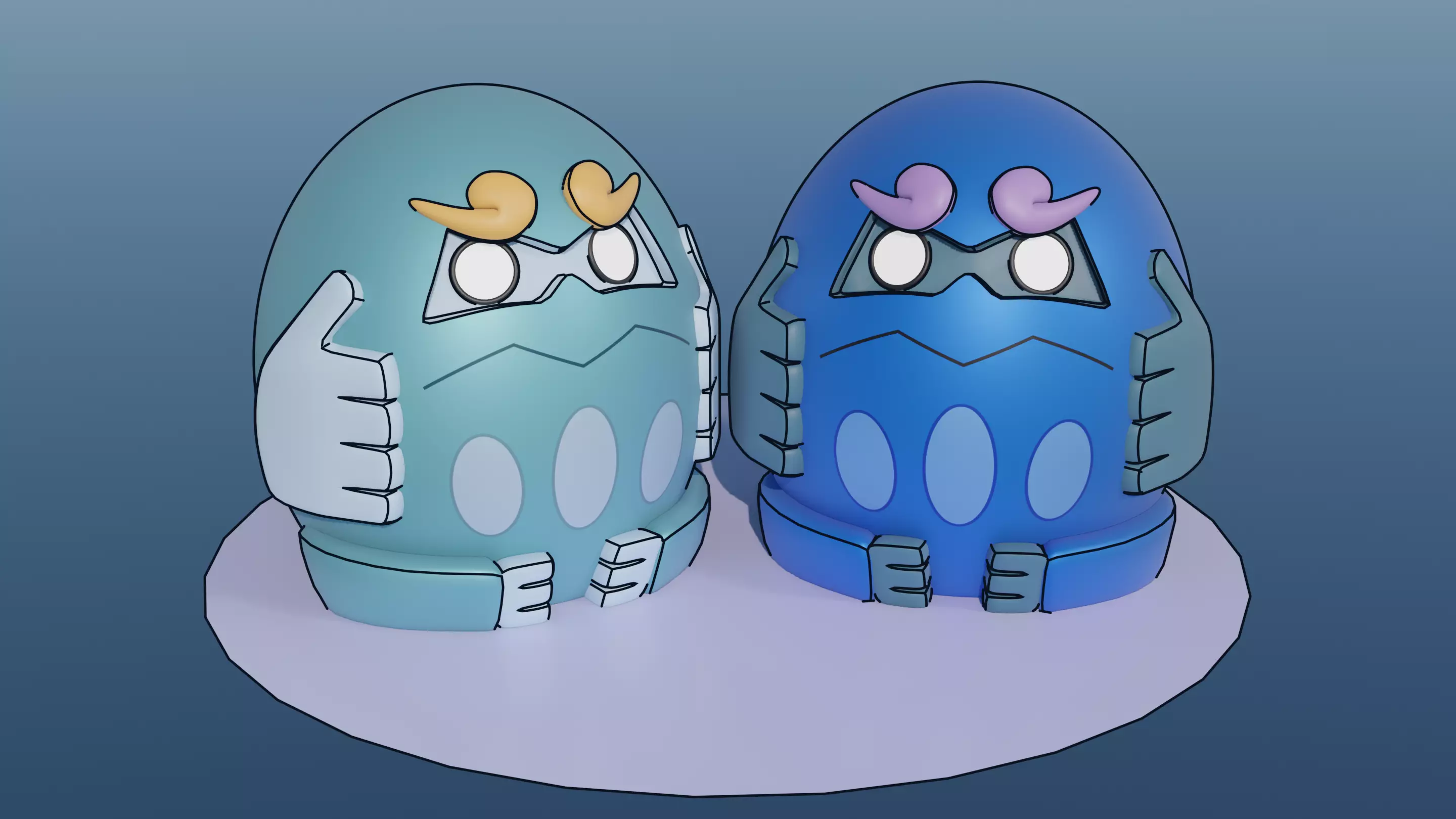 Pokemon Darmanitan Zen mode and Shiny Version 3D model_0