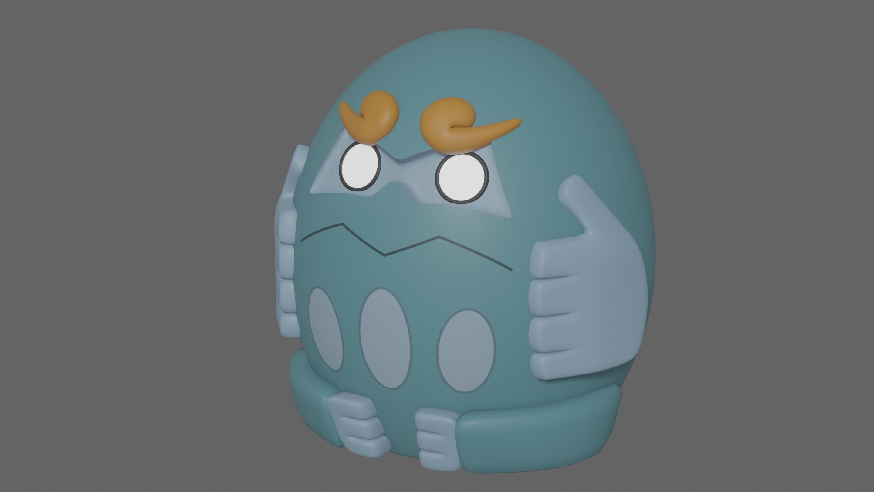 Pokemon Darmanitan Zen mode and Shiny Version 3D model_1