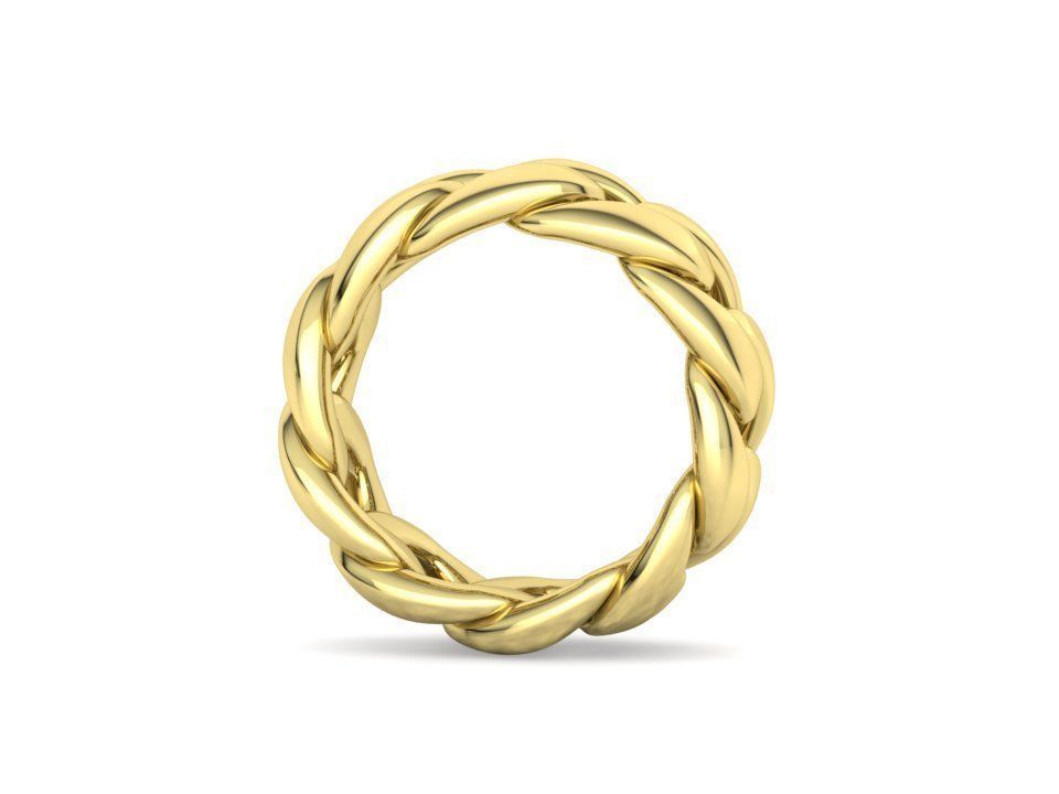 Heavy Cuban Chain Ring Miami Cuban Ring 3dmodel 5-8US sizes 3D print model_32