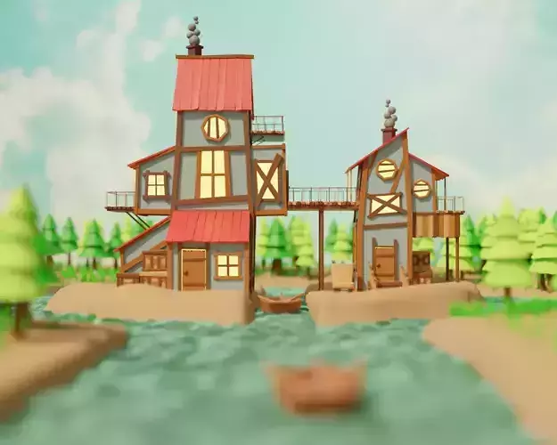CARTOON STYLE HOUSE