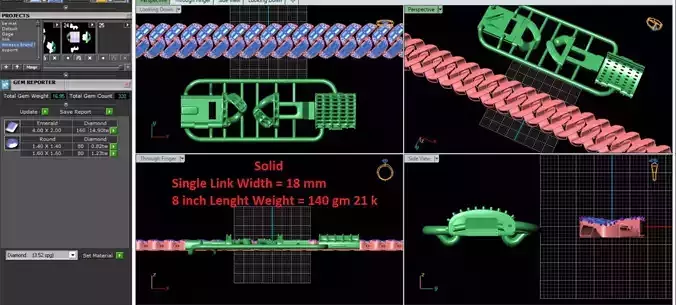 Cubic Diamond Chain 36 3D print model