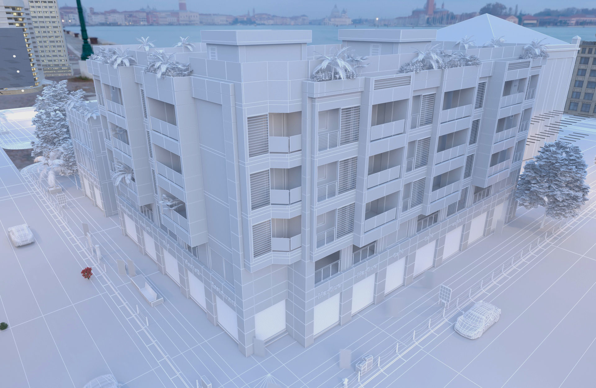 Exterior scene 3D model 3D model_5