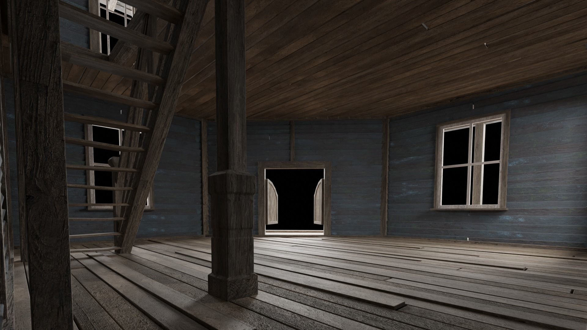 WILD WEST WESTERN SALOON BAR PUB TAVERN RESTAURANT COLLECTION Low-poly 3D model_17