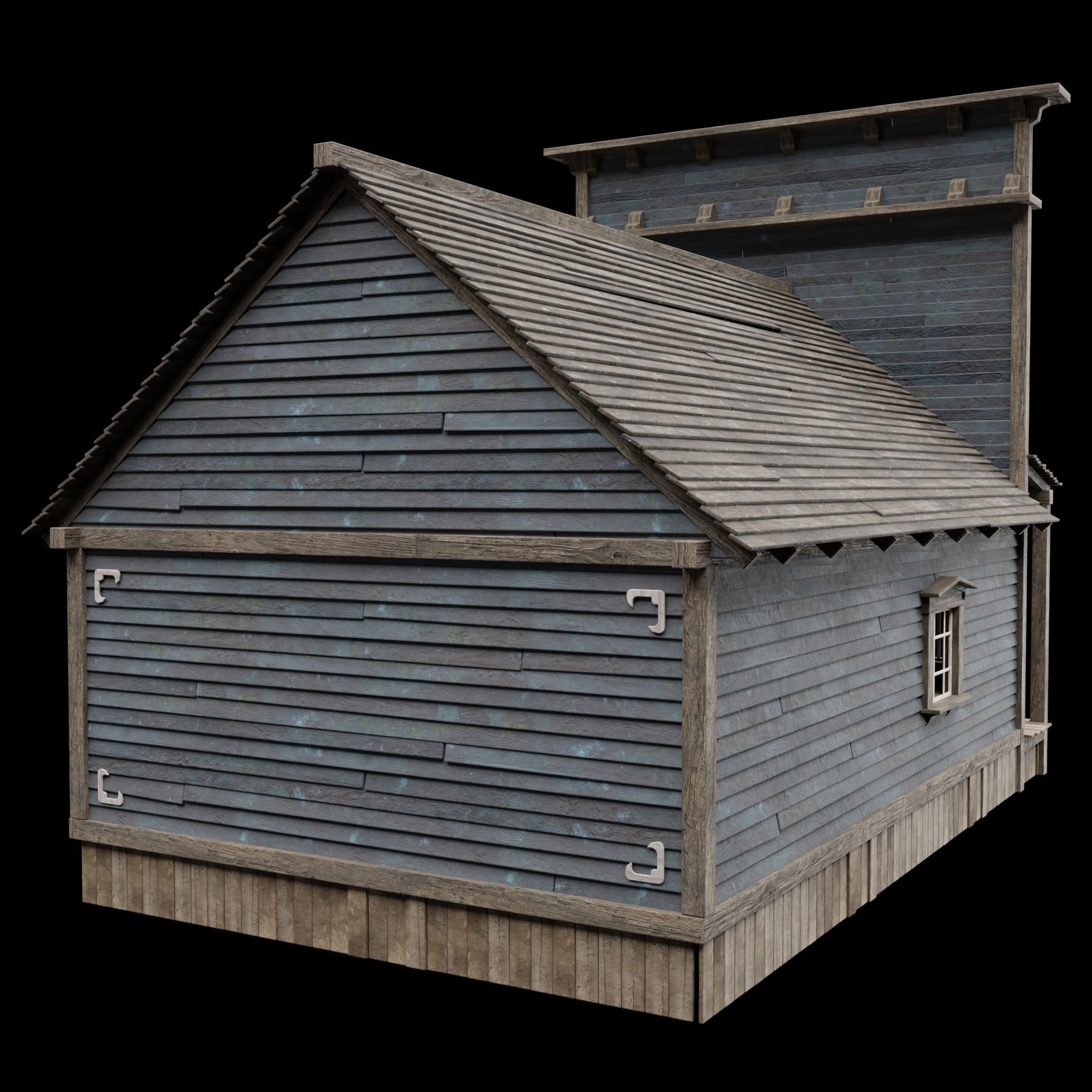 WILD WEST WESTERN SALOON BAR PUB TAVERN RESTAURANT COLLECTION Low-poly 3D model_39