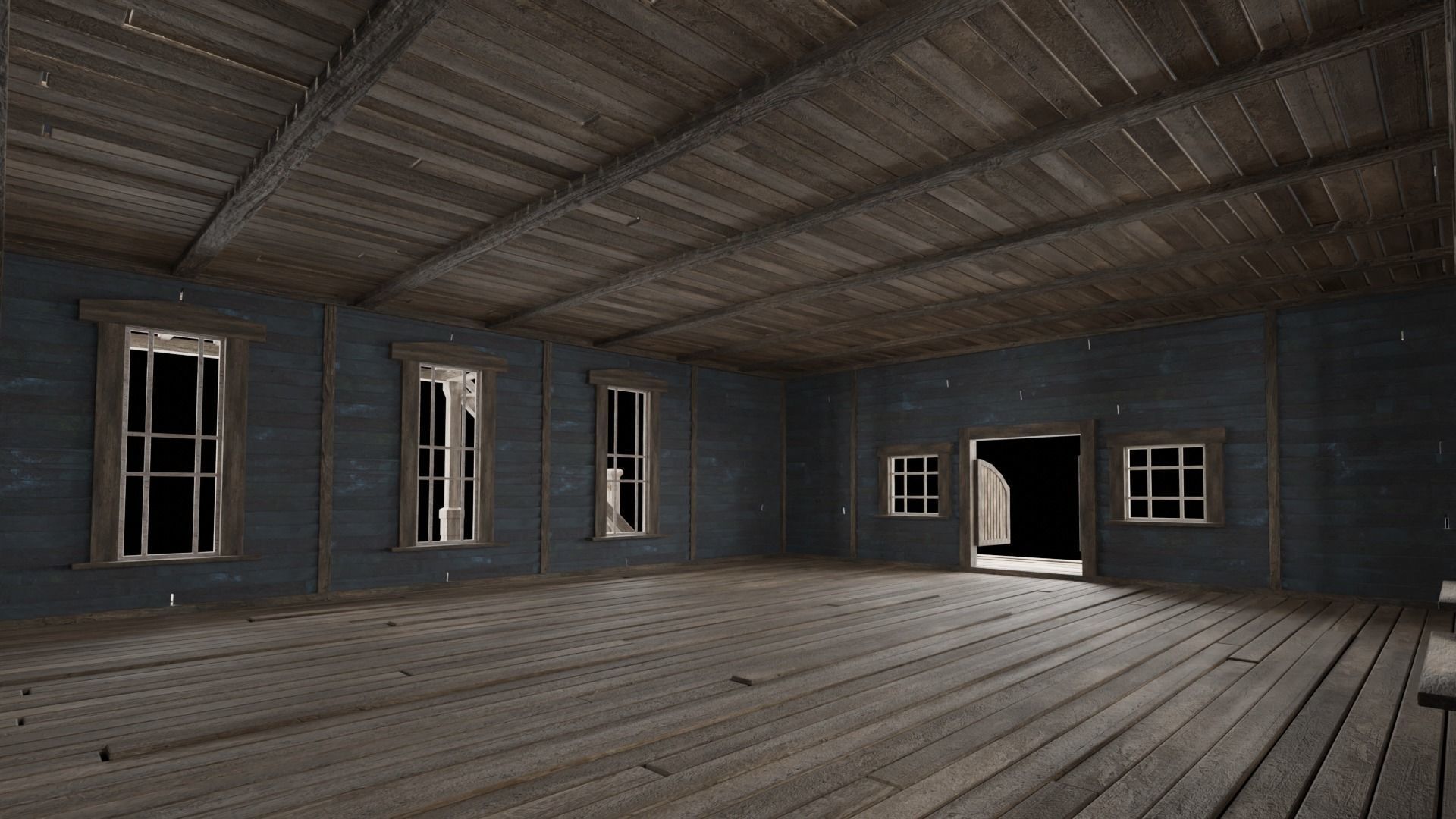 WILD WEST WESTERN SALOON BAR PUB TAVERN RESTAURANT COLLECTION Low-poly 3D model_54