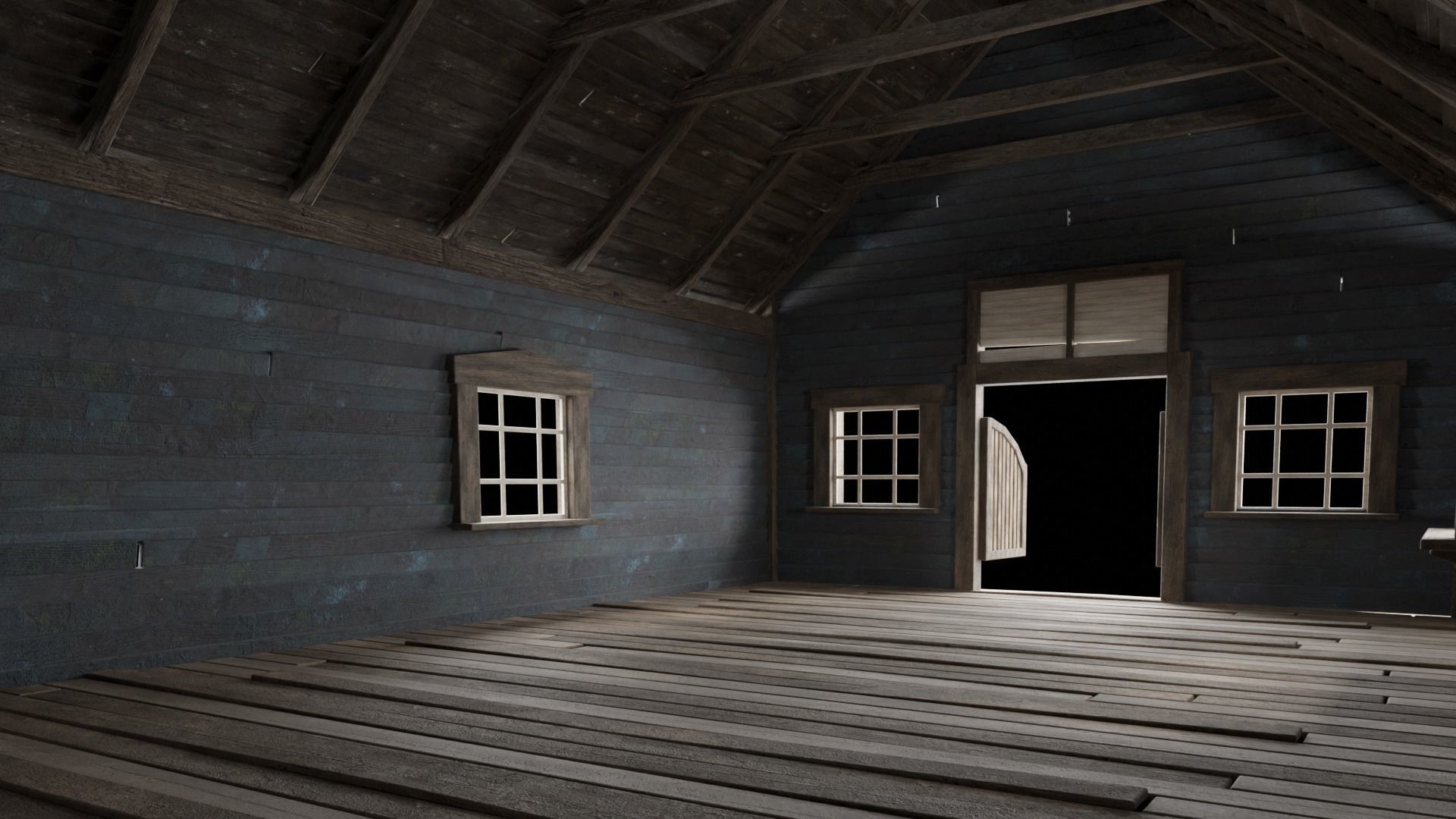 WILD WEST WESTERN SALOON BAR PUB TAVERN RESTAURANT COLLECTION Low-poly 3D model_41