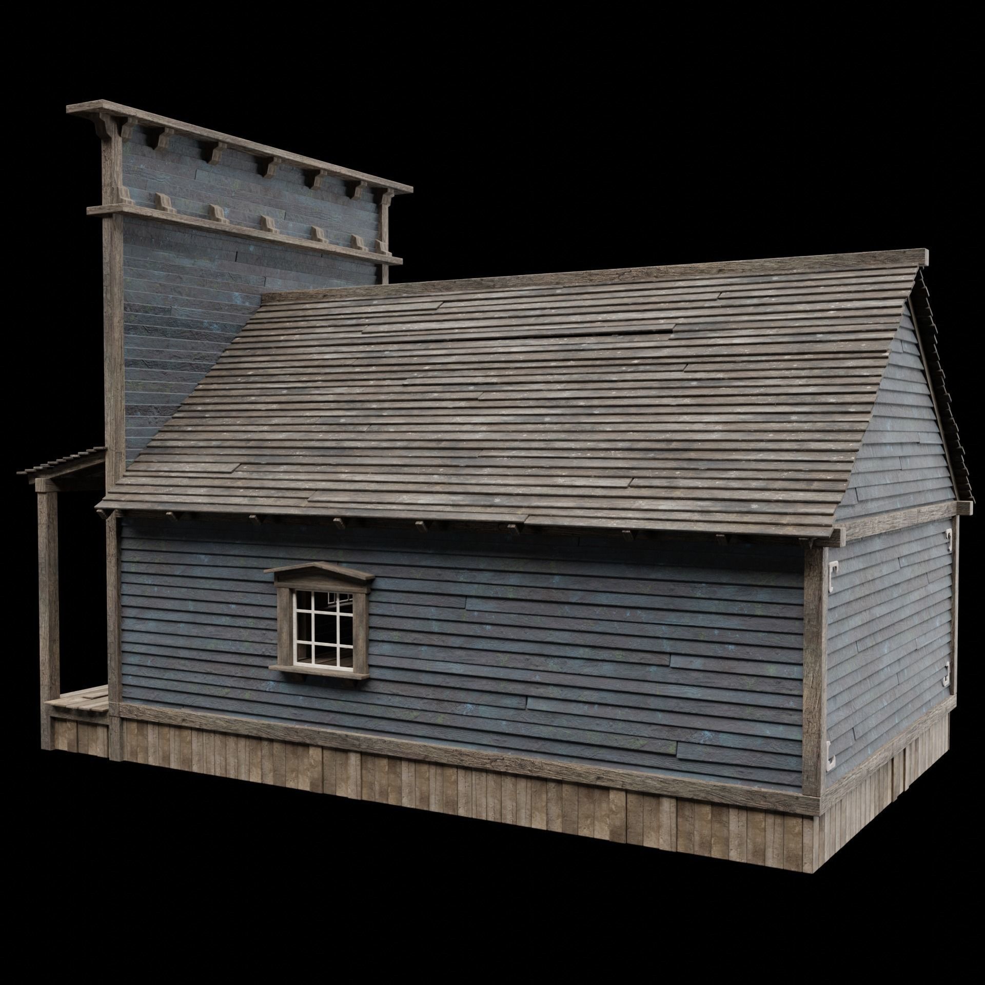 WILD WEST WESTERN SALOON BAR PUB TAVERN RESTAURANT COLLECTION Low-poly 3D model_38