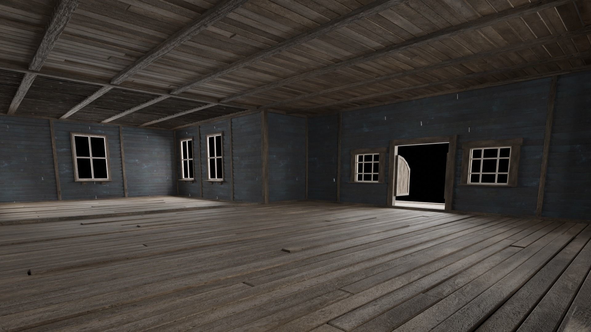 WILD WEST WESTERN SALOON BAR PUB TAVERN RESTAURANT COLLECTION Low-poly 3D model_11