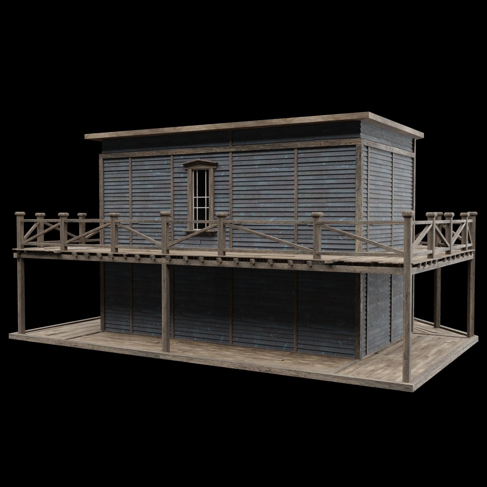 WILD WEST WESTERN SALOON BAR PUB TAVERN RESTAURANT COLLECTION Low-poly 3D model_27