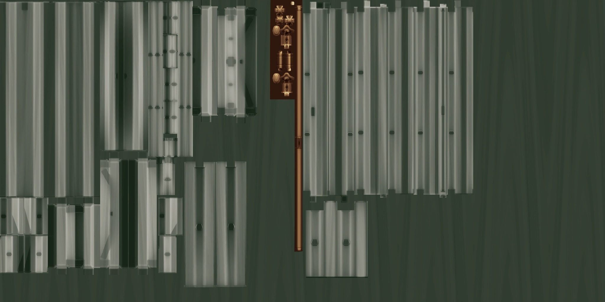 A Collection of 3D Window in Rectangle Styles Low-poly 3D model_15