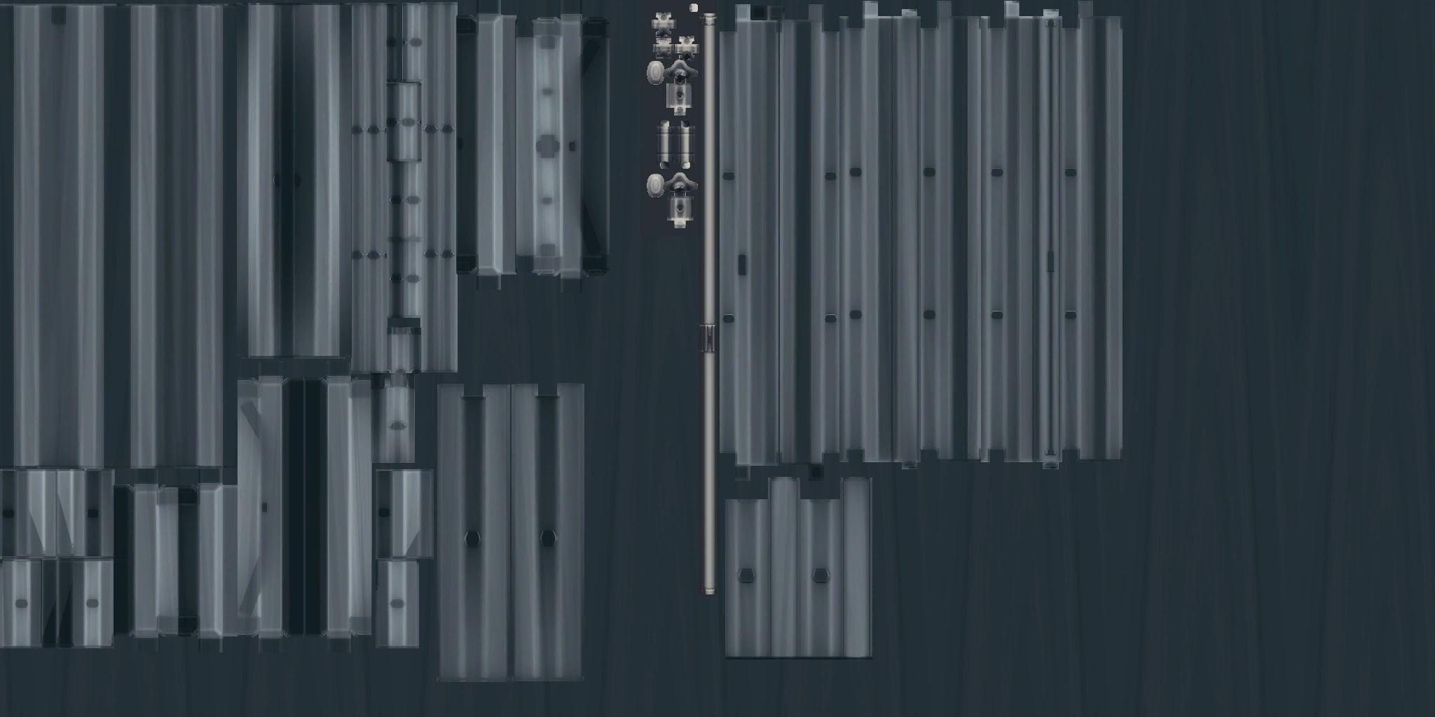 A Collection of 3D Window in Rectangle Styles Low-poly 3D model_21