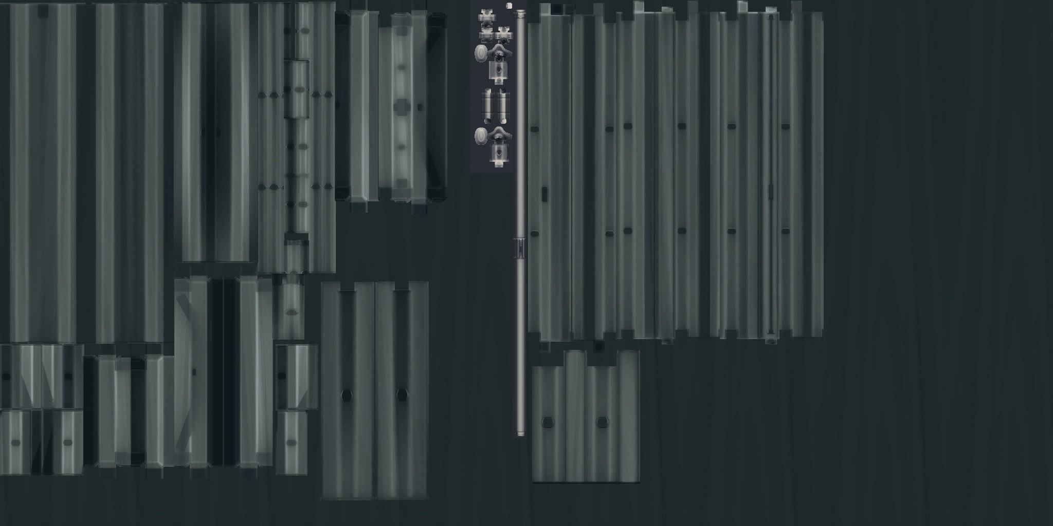 A Collection of 3D Window in Rectangle Styles Low-poly 3D model_22