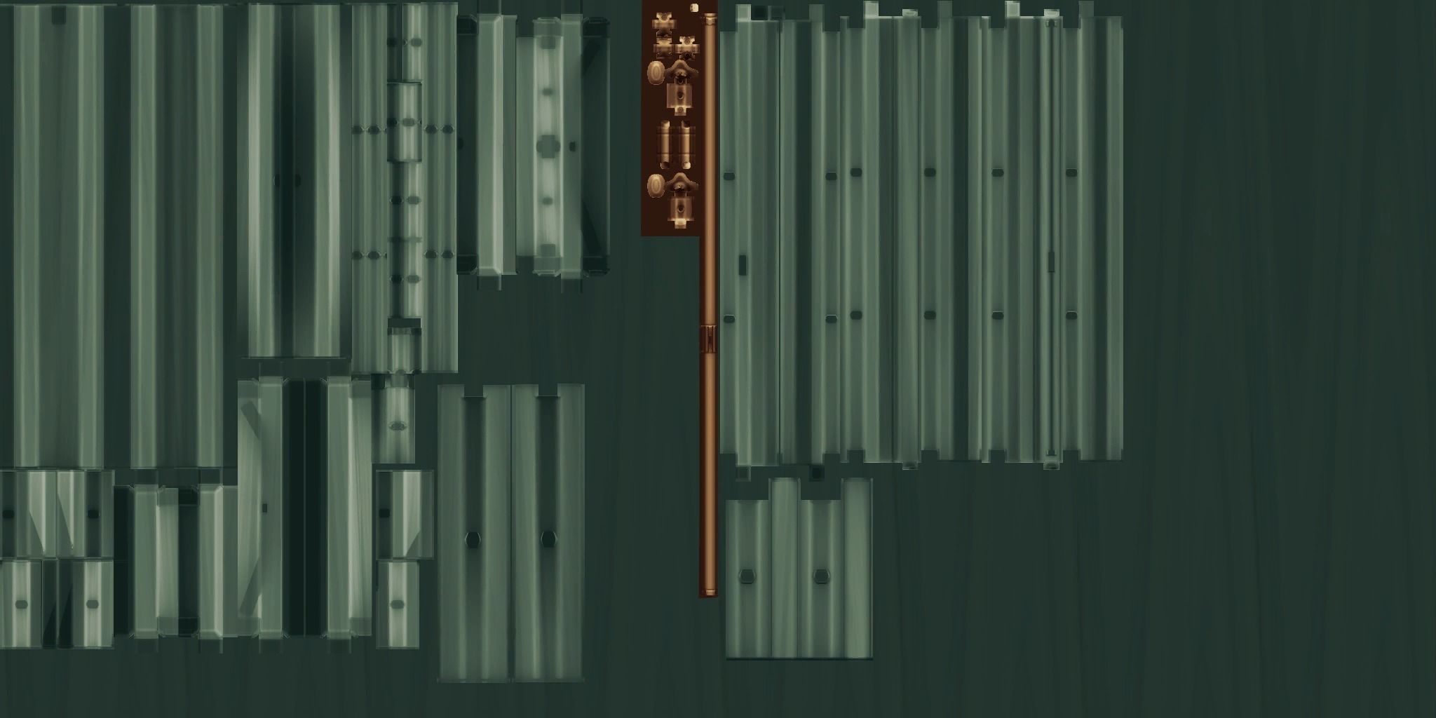 A Collection of 3D Window in Rectangle Styles Low-poly 3D model_16