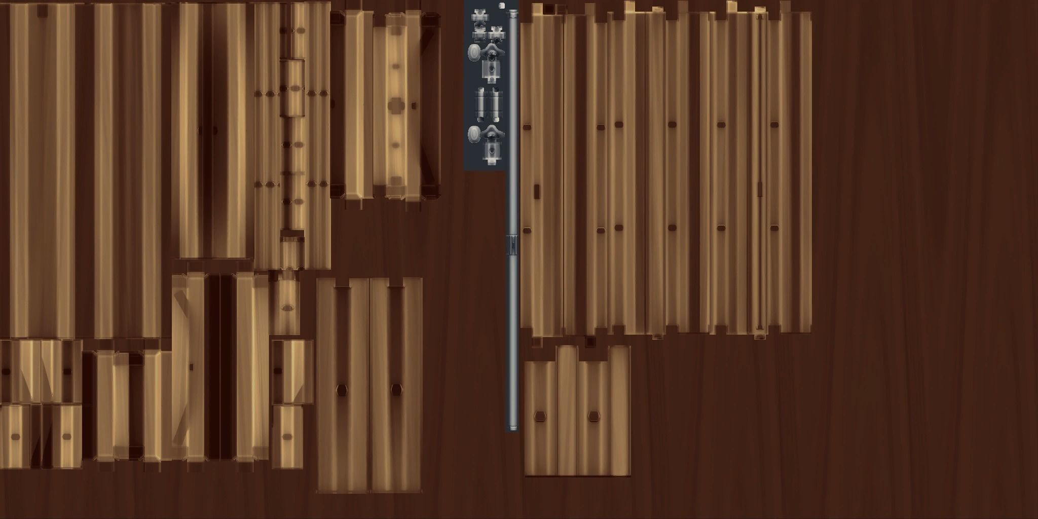 A Collection of 3D Window in Rectangle Styles Low-poly 3D model_17