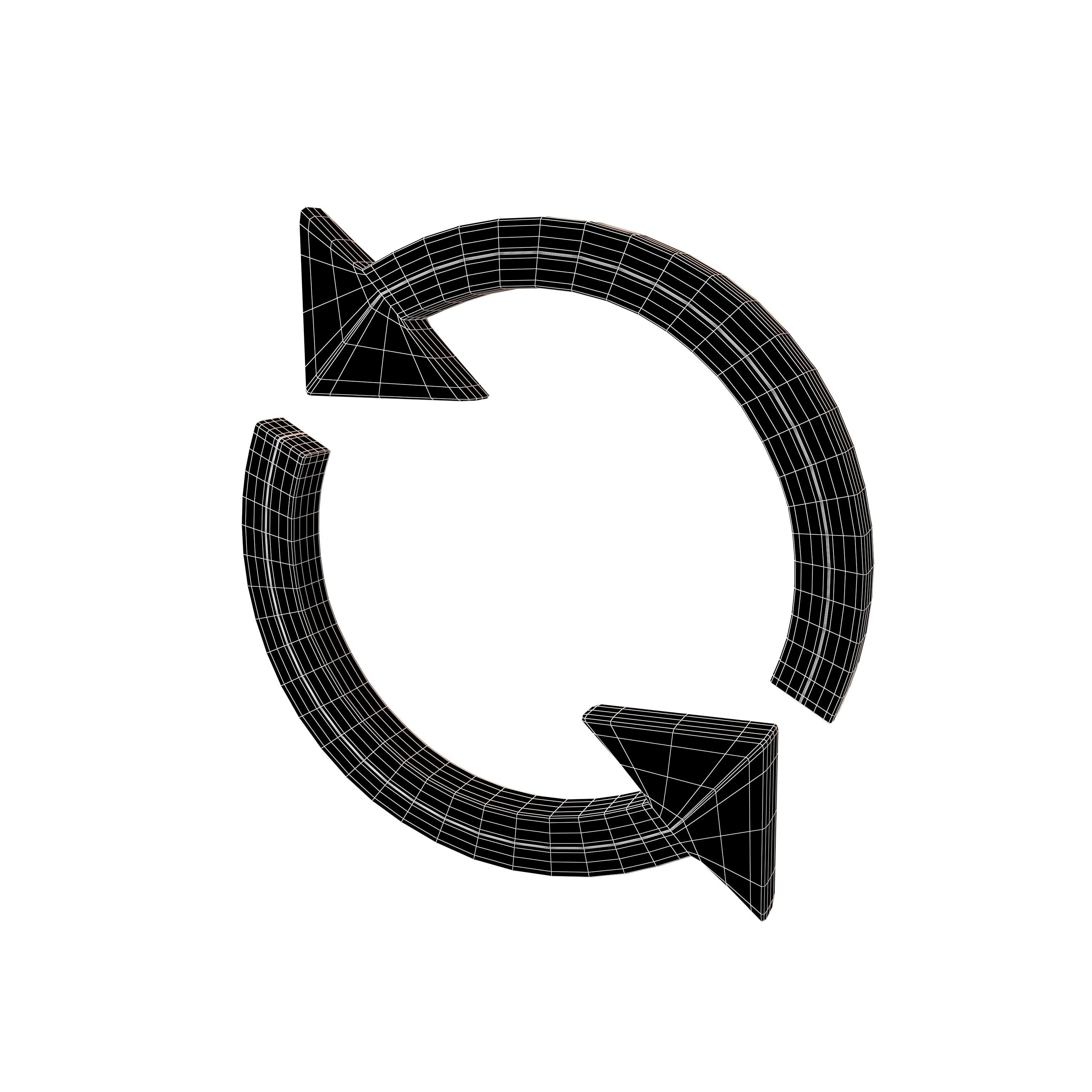 Reload Symbol V2 002 Low-poly 3D model_4