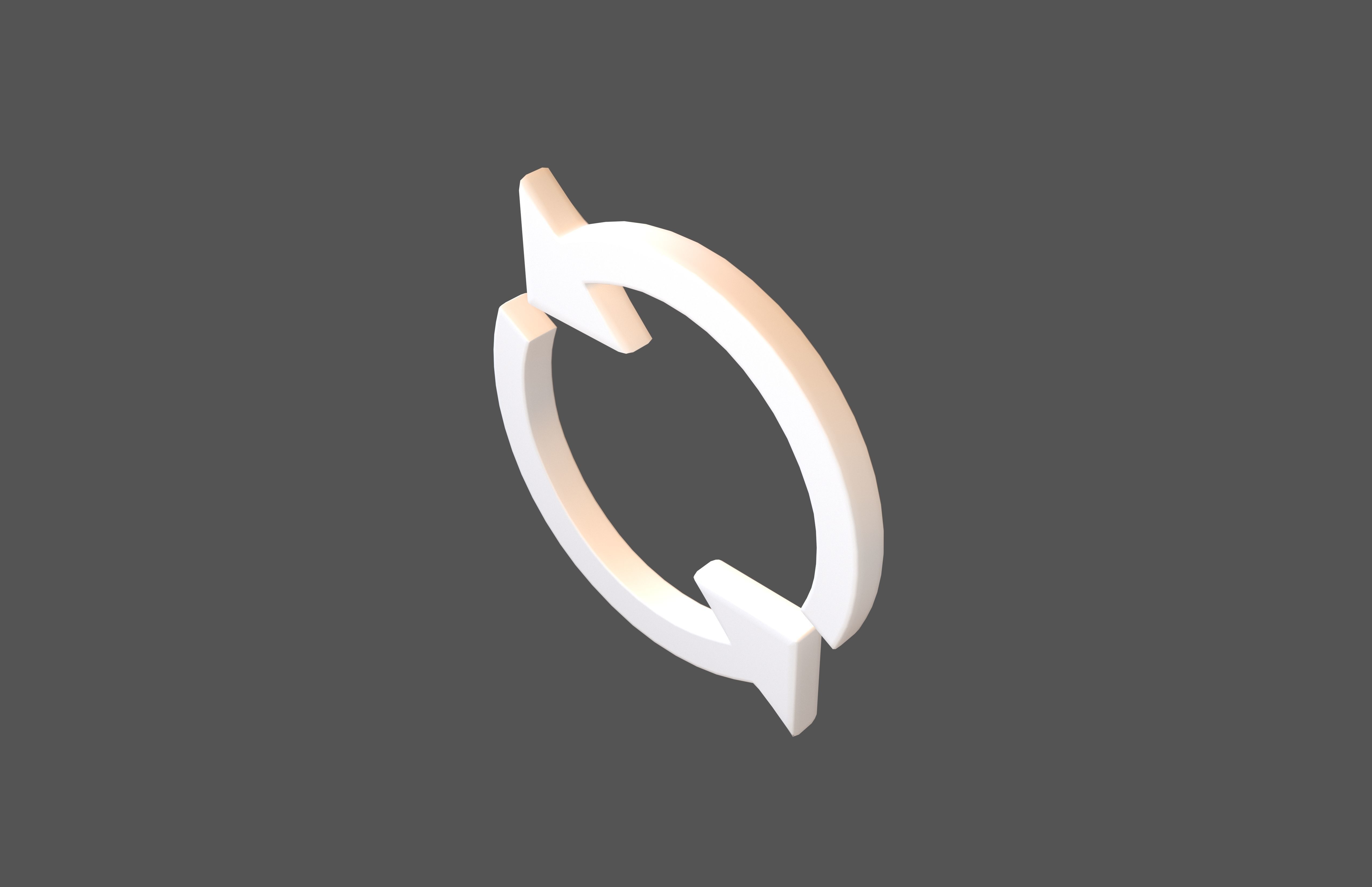 Reload Symbol V2 002 Low-poly 3D model_3