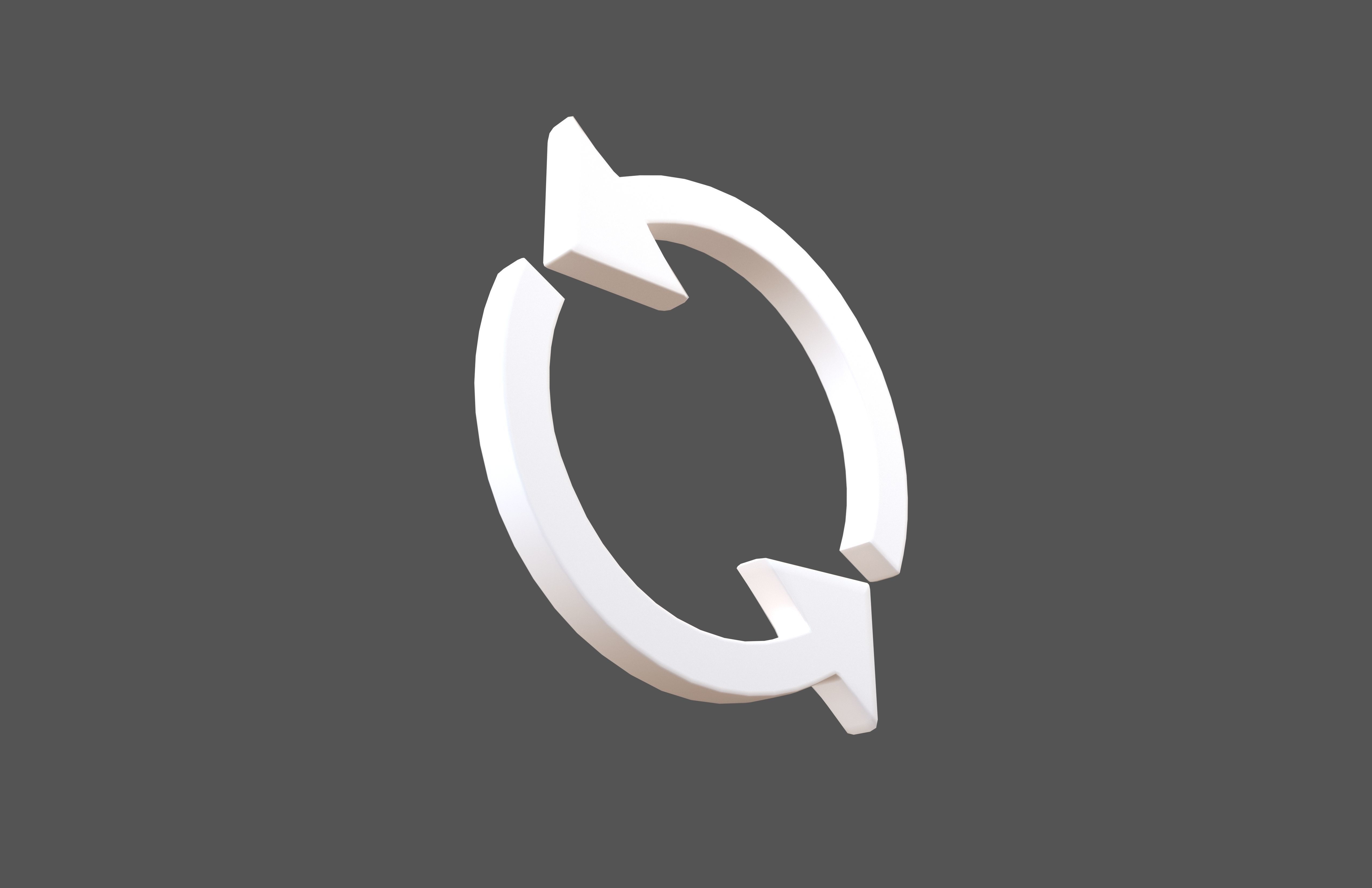 Reload Symbol V2 002 Low-poly 3D model_2