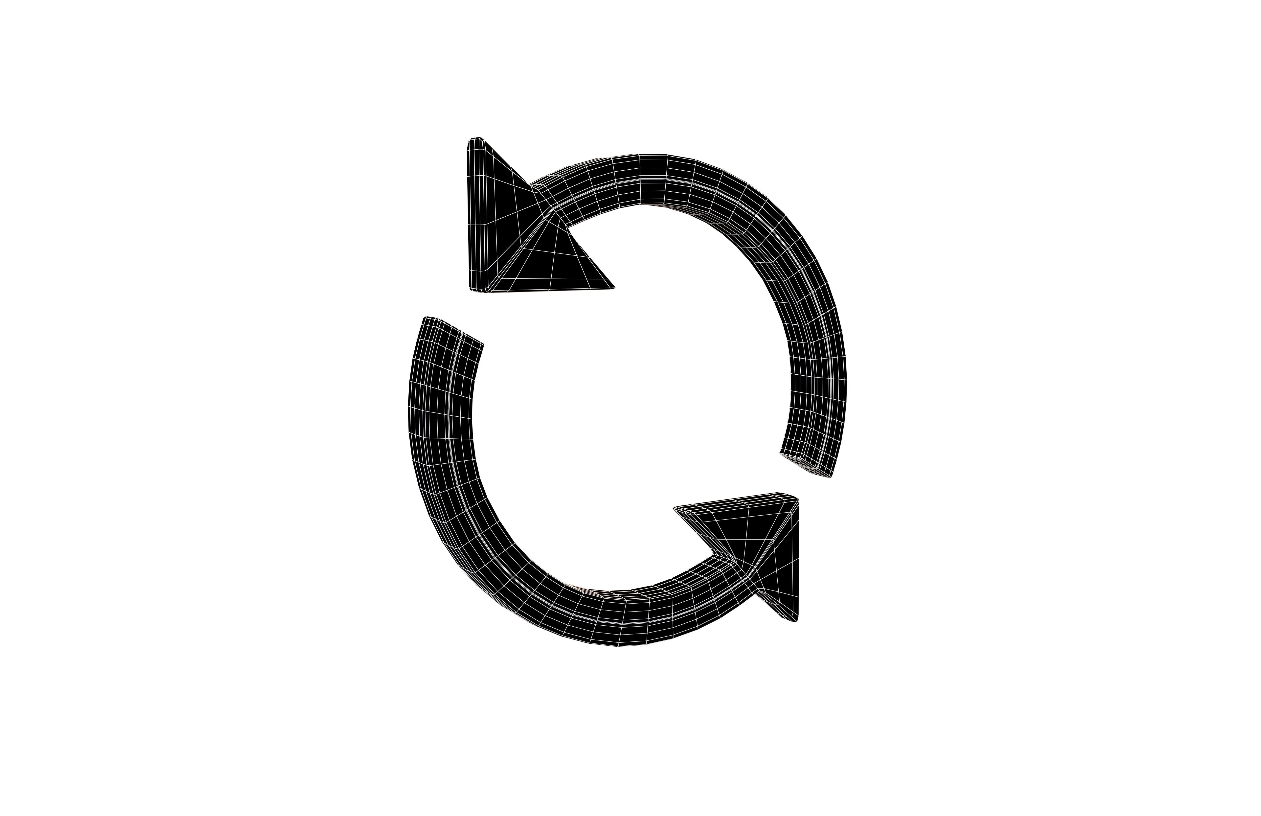 Reload Symbol V2 002 Low-poly 3D model_5