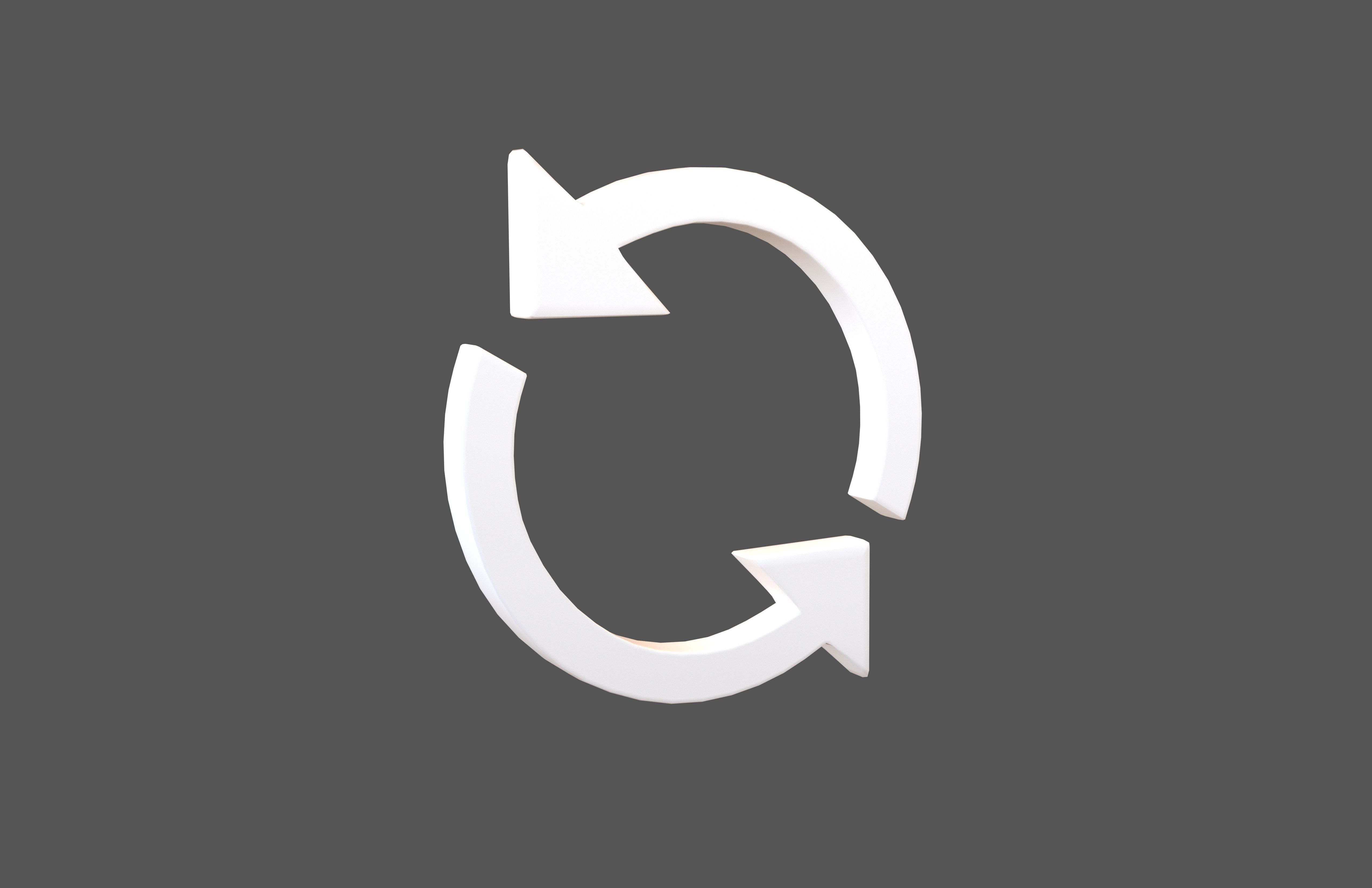 Reload Symbol V2 002 Low-poly 3D model_1