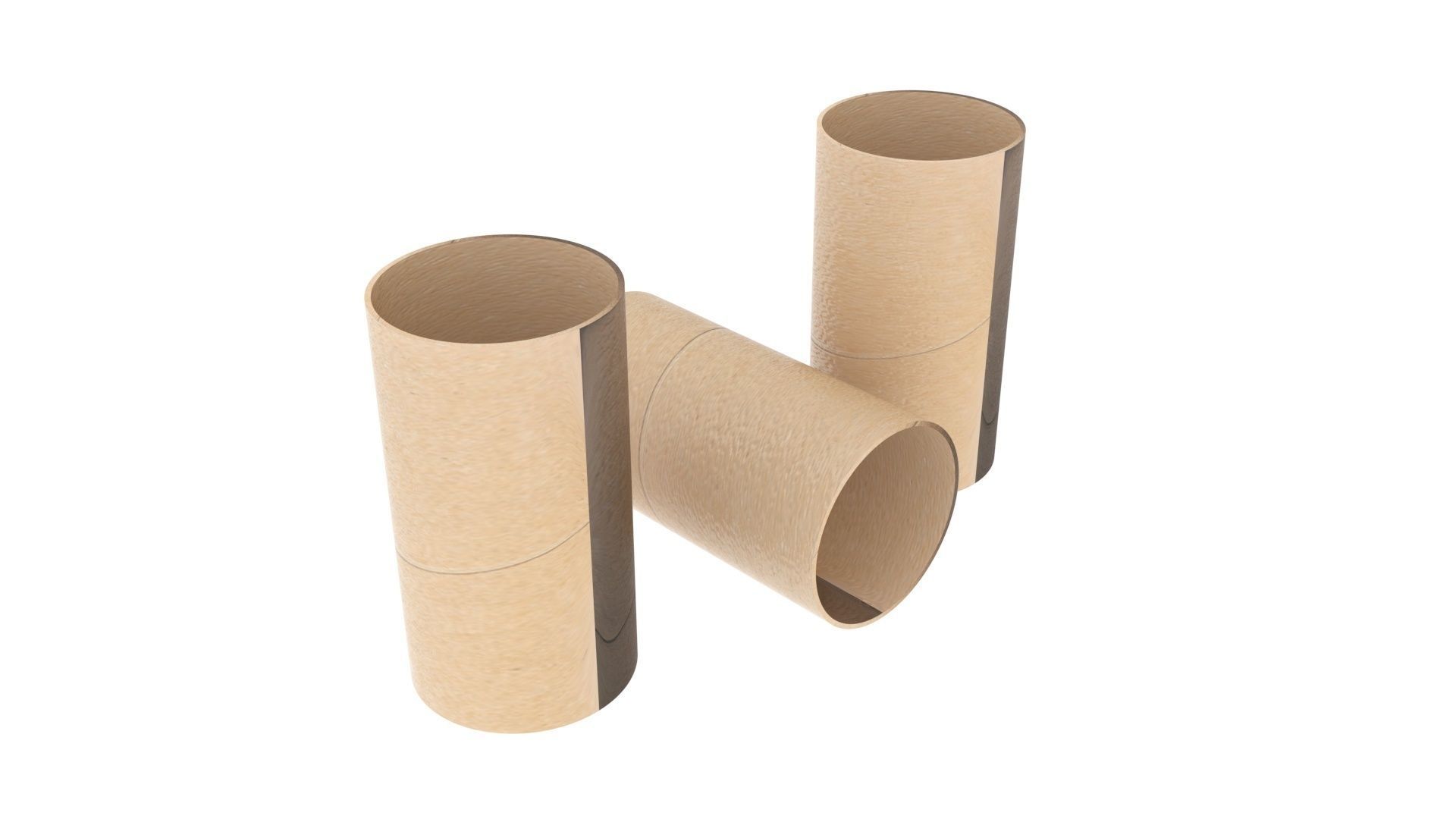 Empty Toilet Paper Tubes 3D model_7