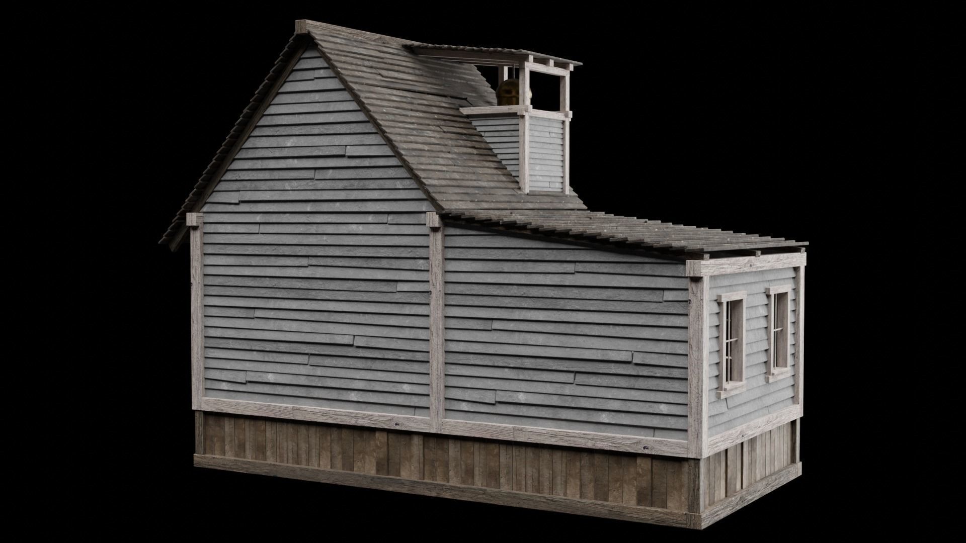 WILD WEST WESTERN CHURCH CHAPEL CATHEDRAL TEMPLE COLLECTION Low-poly 3D model_39