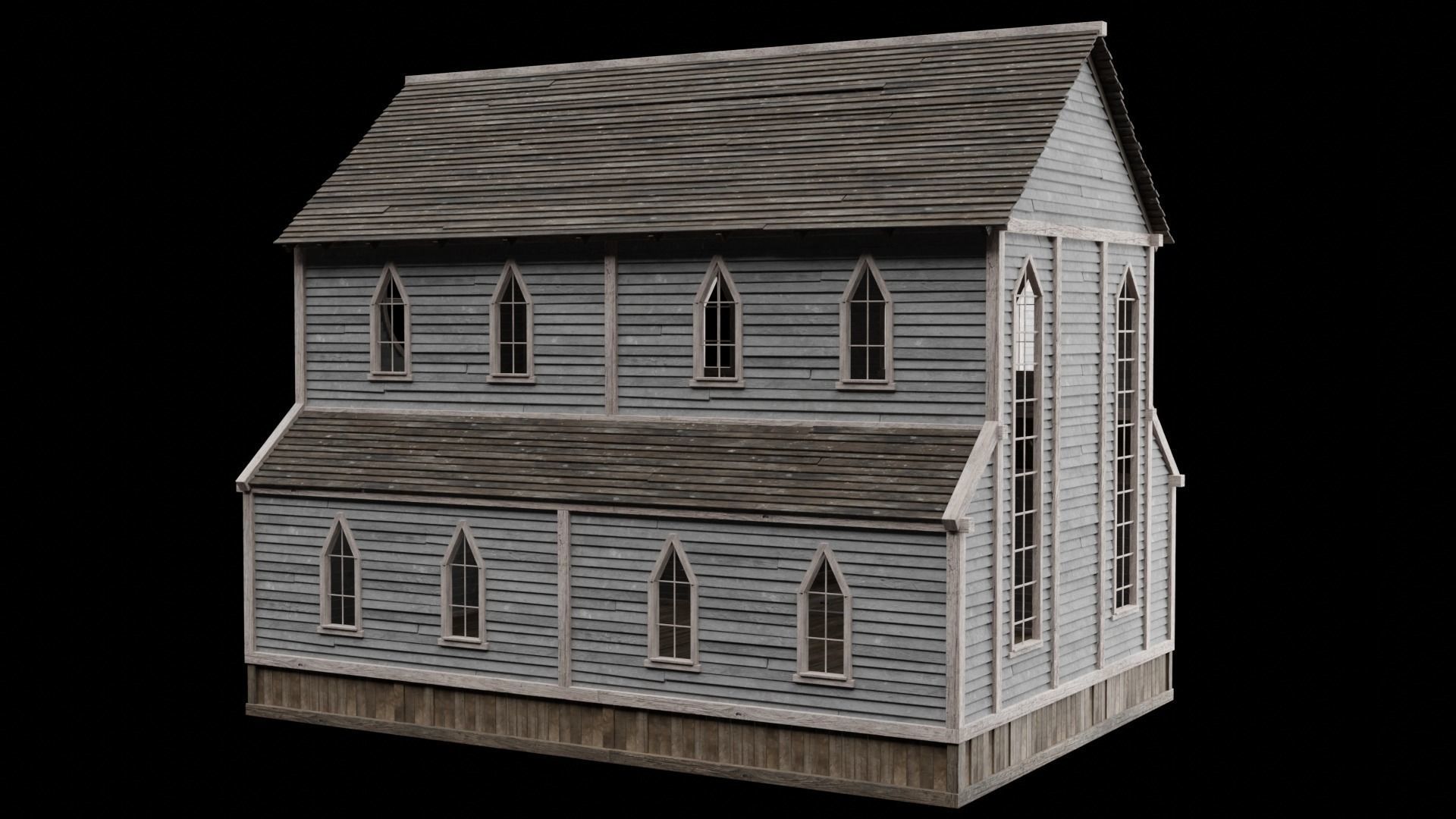 WILD WEST WESTERN CHURCH CHAPEL CATHEDRAL TEMPLE COLLECTION Low-poly 3D model_51