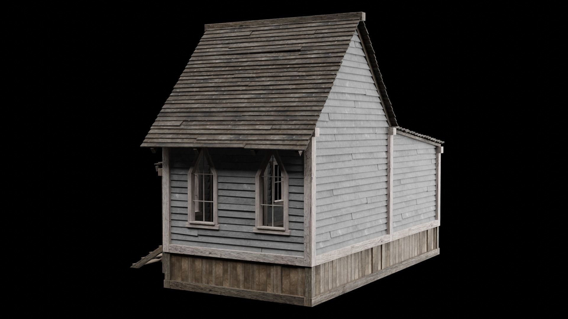 WILD WEST WESTERN CHURCH CHAPEL CATHEDRAL TEMPLE COLLECTION Low-poly 3D model_38