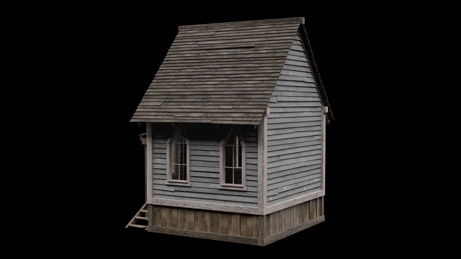 WILD WEST WESTERN CHURCH CHAPEL CATHEDRAL TEMPLE COLLECTION Low-poly 3D model_8