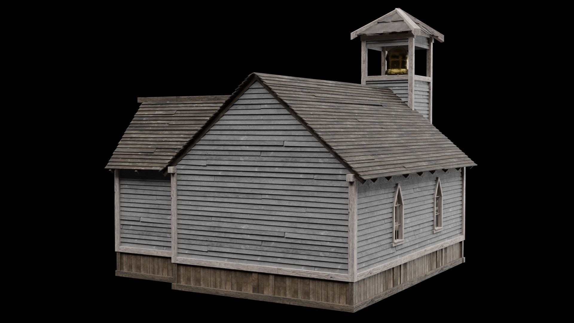 WILD WEST WESTERN CHURCH CHAPEL CATHEDRAL TEMPLE COLLECTION Low-poly 3D model_15