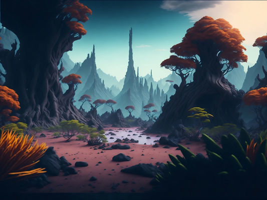 Alien Worlds Backdrop Images 3D model_8