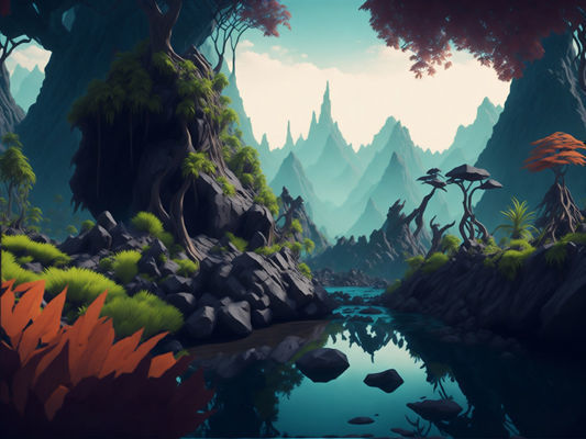 Alien Worlds Backdrop Images 3D model_24