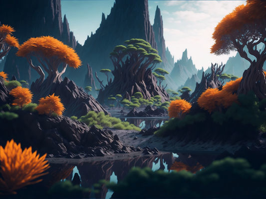 Alien Worlds Backdrop Images 3D model_4