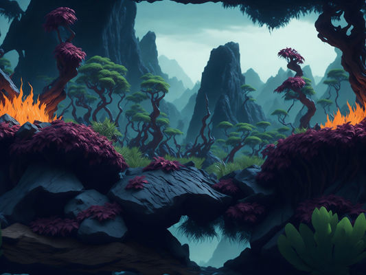 Alien Worlds Backdrop Images 3D model_22