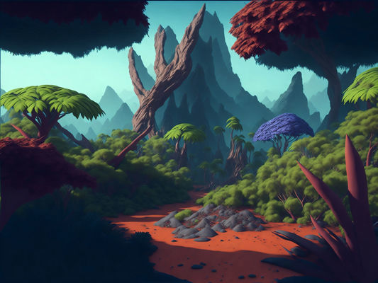 Alien Worlds Backdrop Images 3D model_18