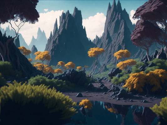 Alien Worlds Backdrop Images 3D model_21