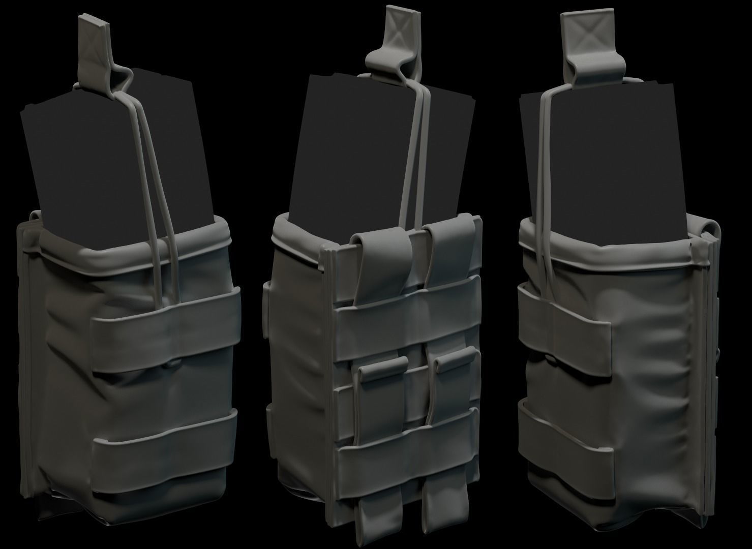 Marvelous Designer AR15 Ammo Pouch 3D model 3D Model Collection_3