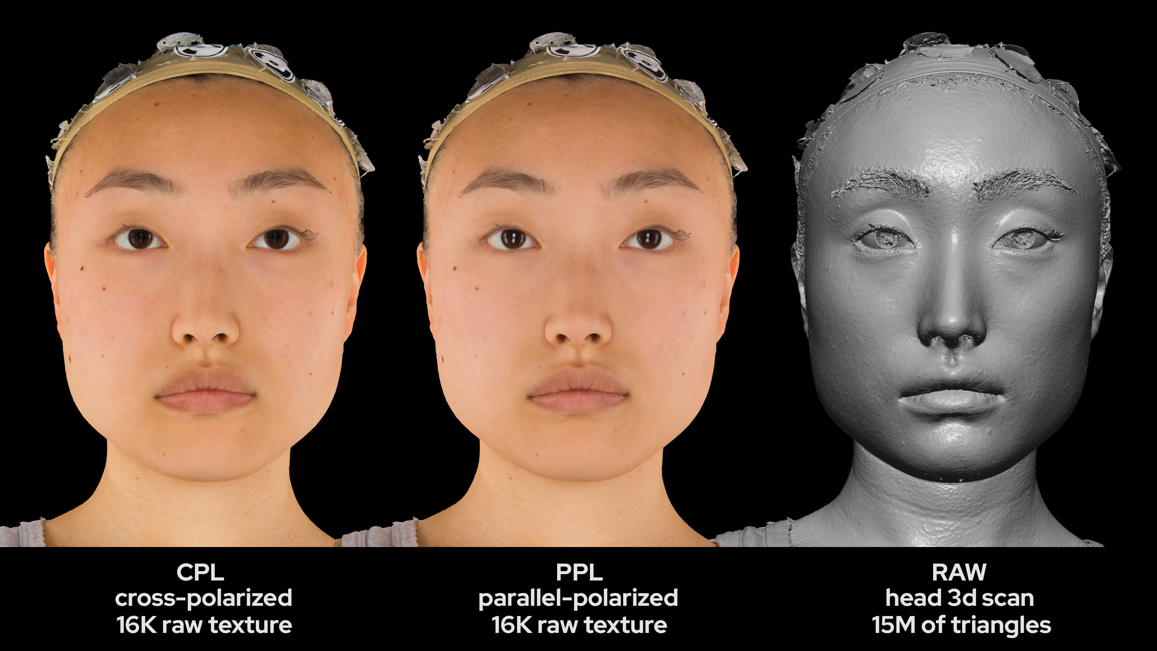 Asian Female 20s head scan 022 3D model_4