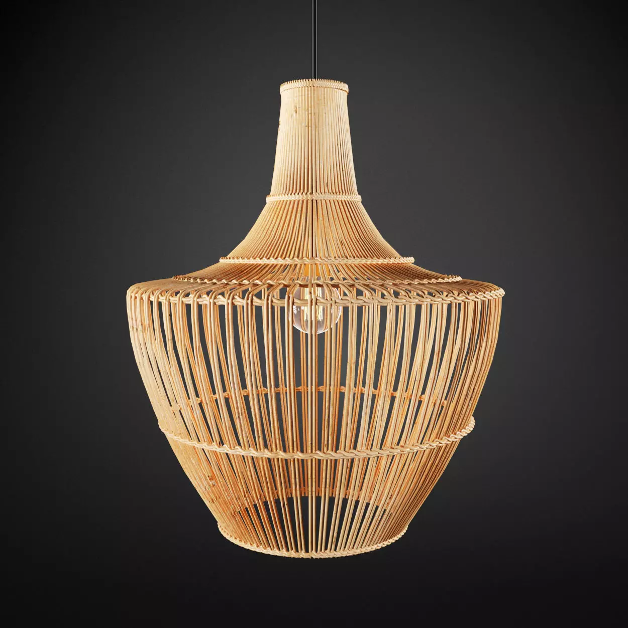 Arwen Wicker Pendant Light CB2 3D model